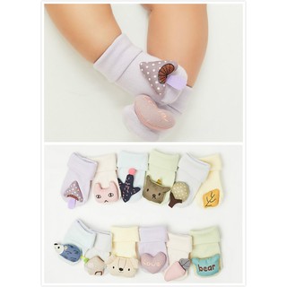 INS baby socks_รองเท้าหัดเดินแบบถุงเท้า พื้นมีปุ่มกันลื่นถุงเท้านิ่ม (S:0~6เดือน/M:6เดือน~12เดือน)