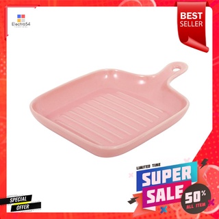 จาน PORCELAIN มีด้าม 9 นิ้ว KECH SOLID PINKPORCELAIN BAKING DISH TRAY WITH A HANDLE KECH 9IN SOLID PINK