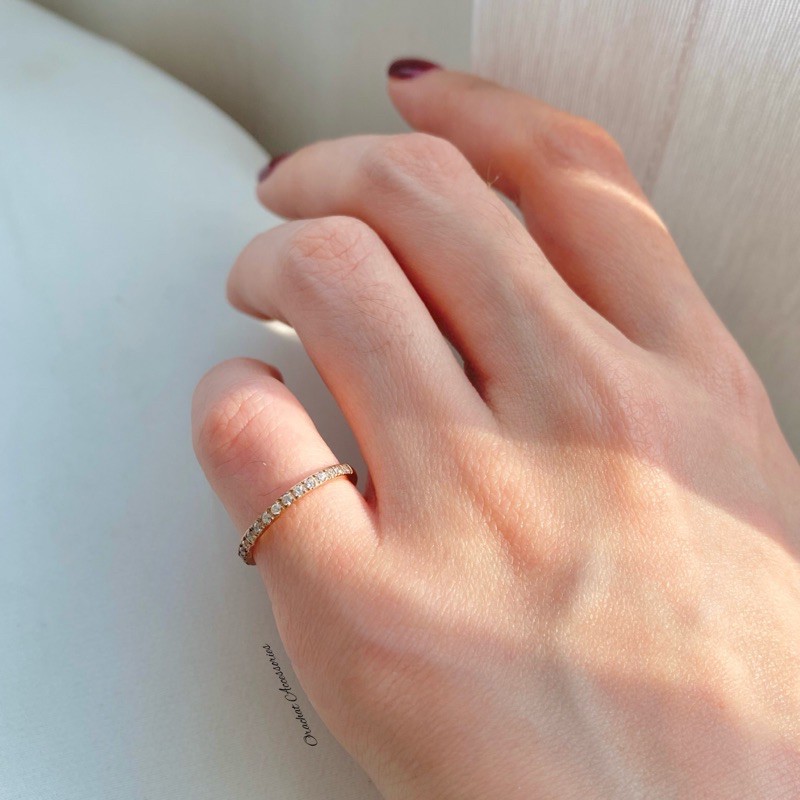 Nan 14k ring. (แหวนข้อ/นิ้วก้อย งานชุบ 14k (สแตนเลส) สวย ทน เงา โดนน้ำ โดนน้ำหอมได้สบายๆเลยค่ะ เพชร CZ) - รูปที่ 4