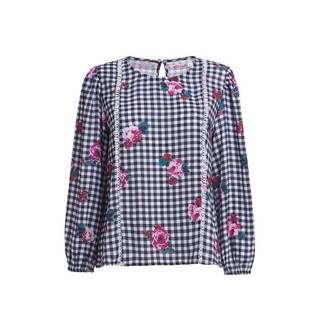 Ohayo เสื้อแขนยาวลายสก๊อต | Long Sleeve Check Print Blouse