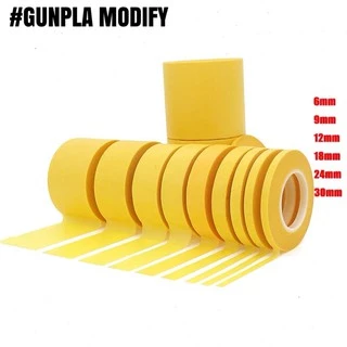 SNDME เทปบังพ่นคุณภาพสูง Masking Tape ความยาว 18 เมตร ขนาด 3mm ถึง 30mm