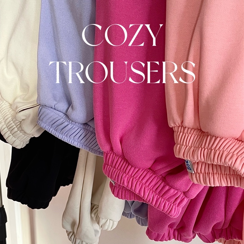 NO RESTOCK ENDOFMARCH | COZY TROUSERS 🧵🧶 กางเกงวอร์มขาจั๊ม ผ้าหนานุ่ม
