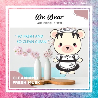 De Bear แผ่นน้ำหอมปรับอากาศหมีเดอแบร์ กลิ่น Clean and fresh Musk (White Musk)