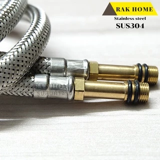 RAK HOME สายน้ำดี ก๊อกผสม น้ำร้อน-เย็น สแตนเลสถัก304 ไม่เป็นสนิม (1ชุด 2 ชิ้น)