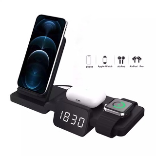 Wireless Charger station With time display