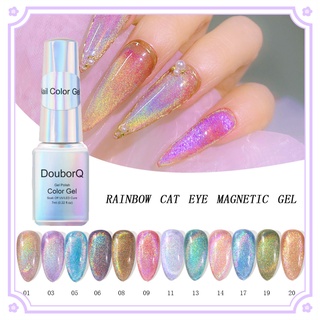 ✨COD✨Douborq กาวติดเล็บเจล โฮโลแกรม กลิตเตอร์ สะท้อนแสง UV 12 สี