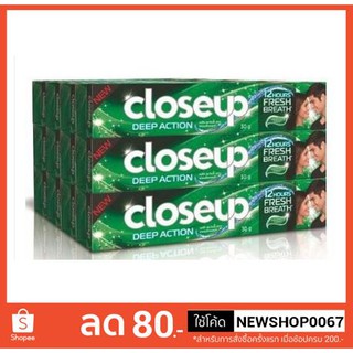 ใกล้ชิด ดีฟแอคชั่น ยาสีฟัน สูตรเมนทอล แฟลช 30กรัม แพ็ค12หลอด++Close up Deep Action Mental Flash Toothpaste 30g/tupe++