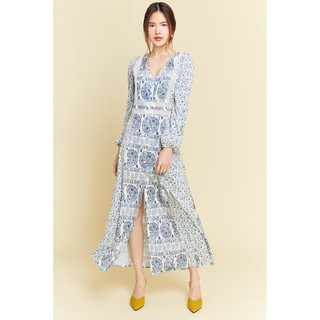 Japanese Casual Dress แม็กชี่เดรส พิมพ์ลาย