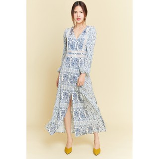 Japanese Casual Dress แม็กชี่เดรส พิมพ์ลาย