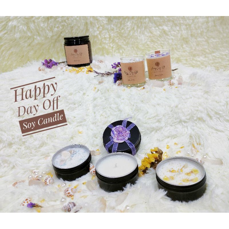 Happy Day Off Soy Candle เทียนหอมไขถั่วเหลือง