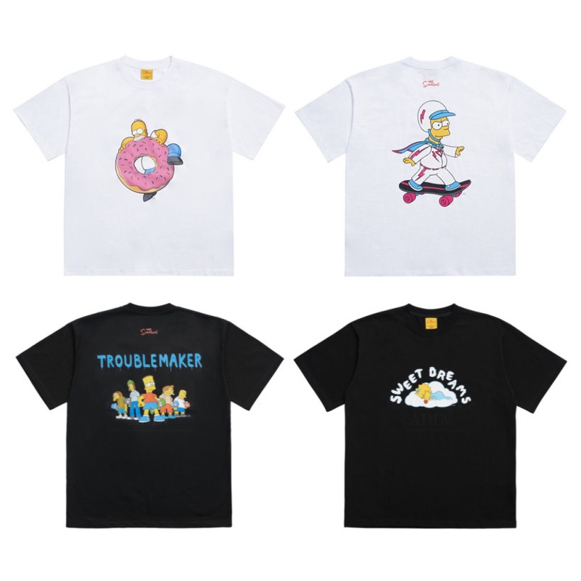 เสื้อผ้าผช✾▩☋[ADLV X SIMPSONS] ★ With the HiddenTag OVERSIZED★DONUTS HOMER สเก็ตบอร์ด GRAFFITI BART 