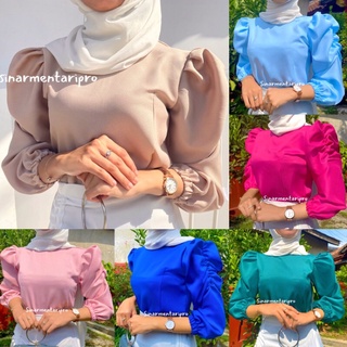 PUFFY - Baju Atasan Puffy Blouse Slim fitting Wanita Resleting Panjang
