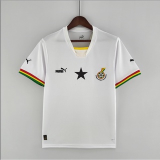 เสื้อกีฬาแขนสั้น ลายทีมชาติฟุตบอล Ghana home 1:1 2022 ชุดเหย้า สําหรับผู้ชาย