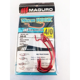 เบ็ดหนอน เบ็ดเขียด เบ็ด Maguro Worm Hook เบ็ดเกี่ยวเหยื่อยาง