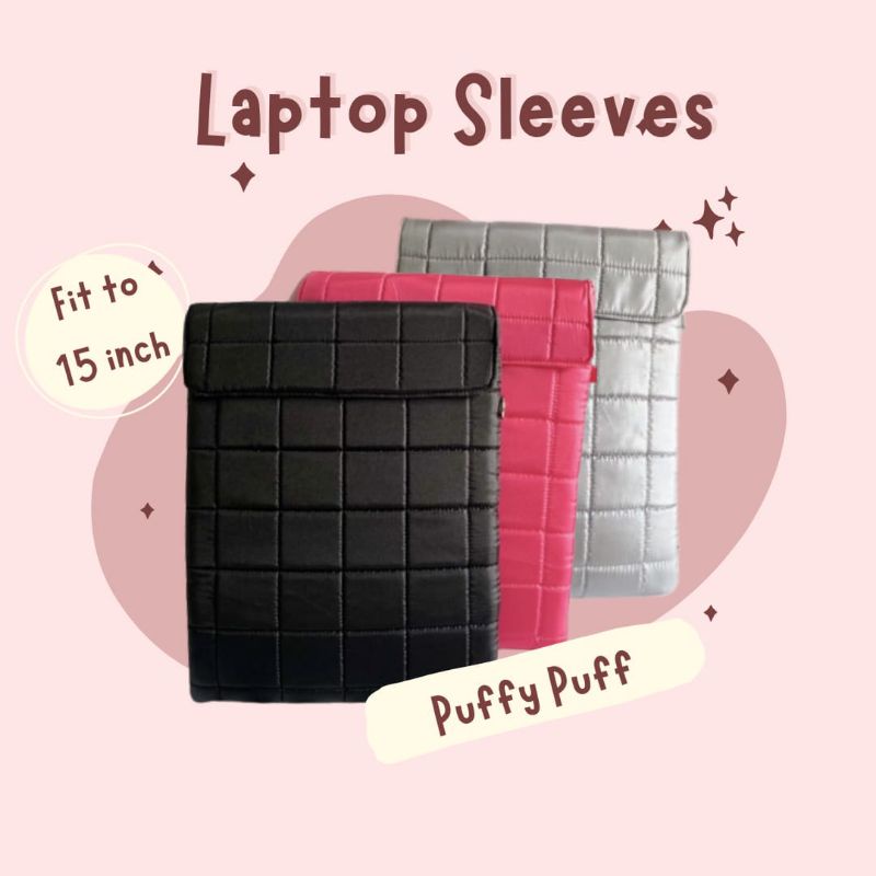 Laptop Slevees Happy Puff by Wearing Basita (กระเป๋าแล็ปท็อป / เคส Ipad / Puffy Muffy)