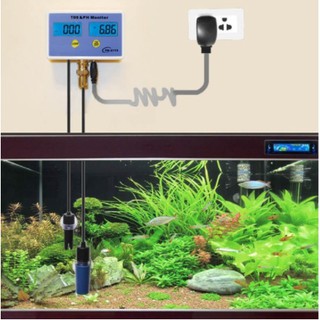 เครื่องวัดคุณภาพน้ำ สำหรับตู้ปลา วัดตะกอนและค่าความเป็นกรด-ด่าง TDS &amp; pH Meter