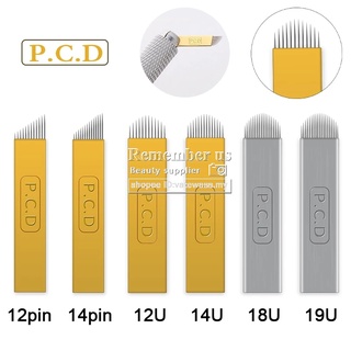 ราคา【Available】เข็มสักคิ้วถาวร Pcd 12 14 19 Pins 1 ชิ้น สําหรับเย็บปักถักร้อย 3D