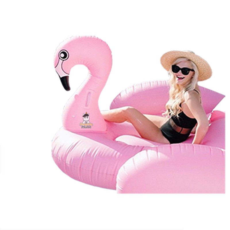 แพยาง Flamingo Big Size Free เครื่องสูบลมไฟฟ้า นกฟลามิงโก สีชมพู