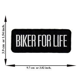 ตัดรีด ตัวรีดติดเสื้อ อาร์มปัก ติดเสื้อปัก ปักเสื้อ DIYลาย BIKER FOR LIFE