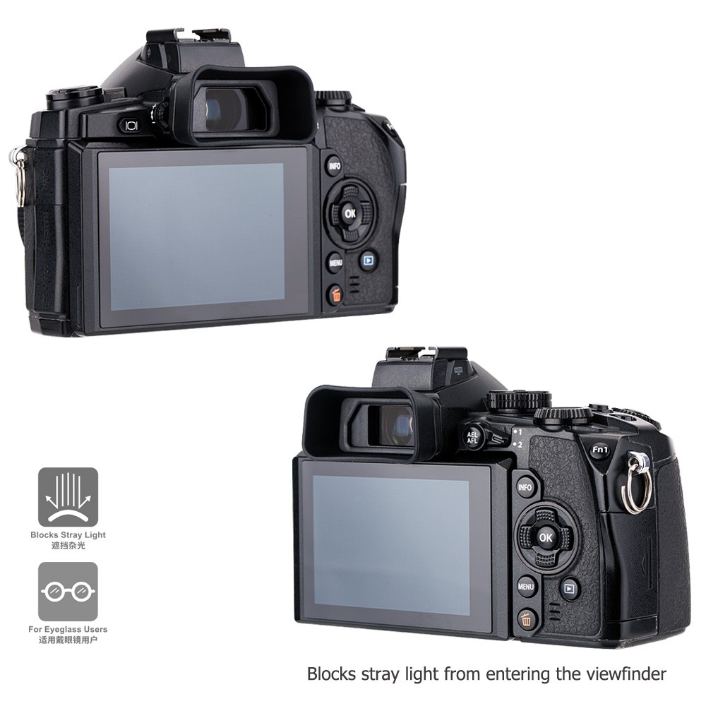 Kiwifotos KE-EP13 ยางรองตากล้องยาวแทนที่ EP-13 EP-12 สำหรับ Olympus OM-D E-M1 E-M1 Mark II E-M1 Mark III , ช่องมองภาพช่องมองภาพกล้องซิลิโคนแบบยาวแบบยาว