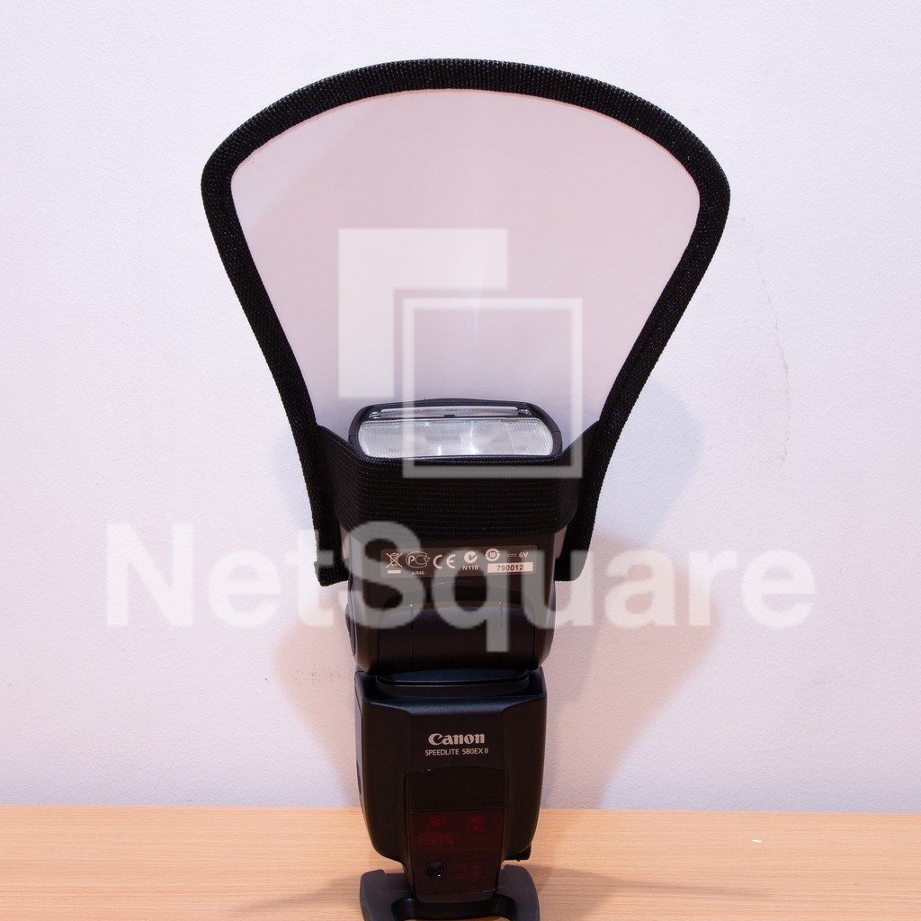 Flash Bounce Reflector Diffuser แผ่นกระจายแสง แผ่นสะท้อนแสงแฟลช ถ่ายรูป