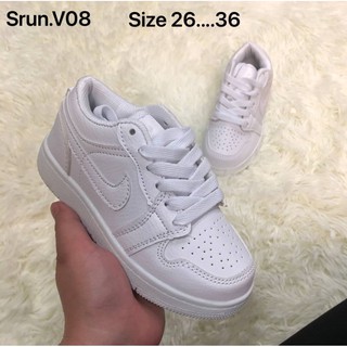 แอร์ฟอร์ซ วัน AF 1 Kids มี 4 สี  Sz.25-36 รองเท้าผ้าใบเด็ก รองเท้าสีขาว เบา สบาย  99B013-FT1007