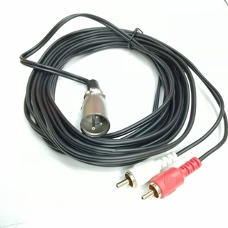 Cable XLR ผู้ ออก 2 AV สายสัญญาณเสียงสำหรับเครื่องขยายเสียง