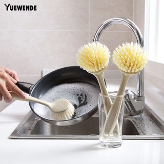 ✄COD Long Handle Pot Dishes Washing Brush Kitchen Sink Countertop Cleaning Tool