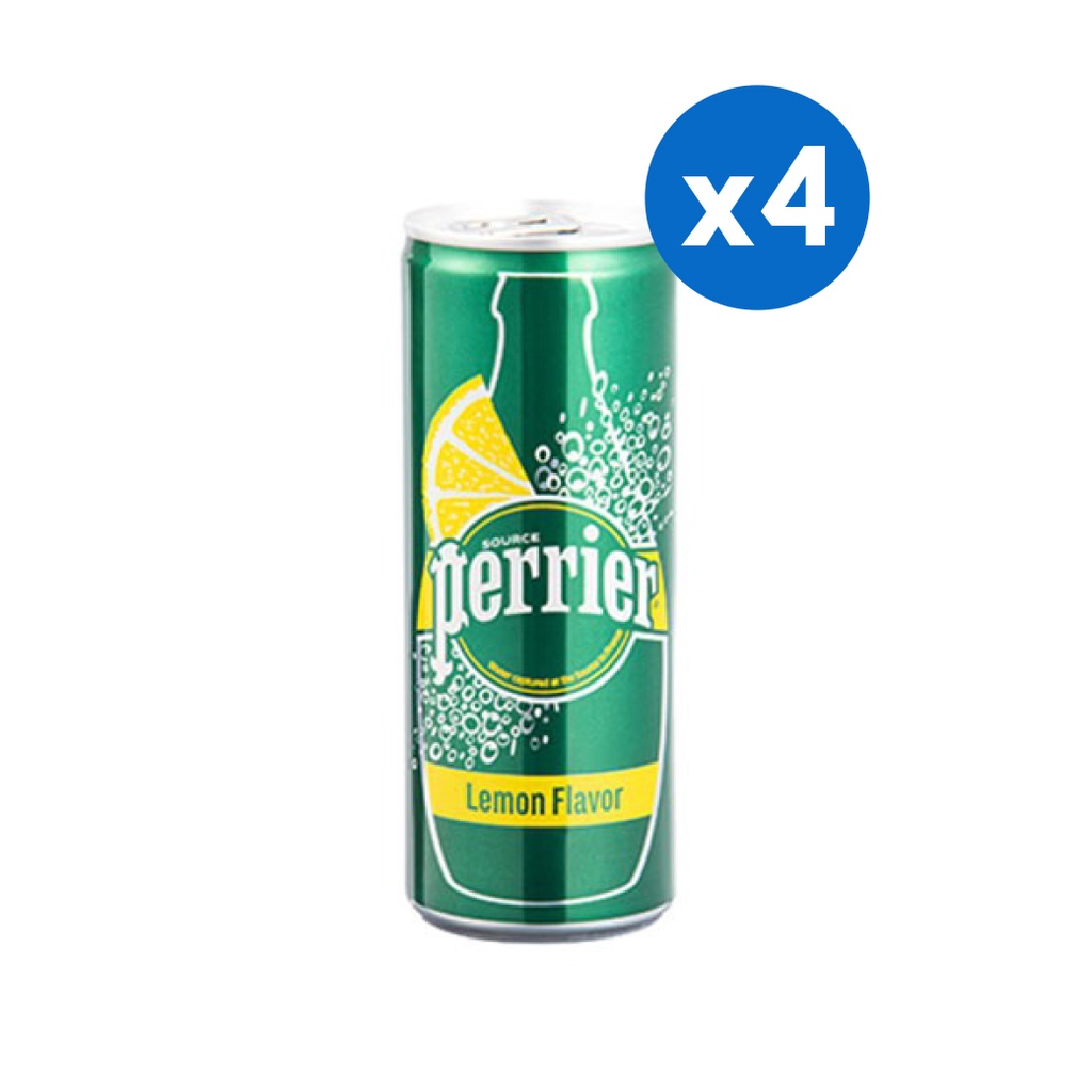 [4ชิ้น]Perrier Cans 250ml Lemon