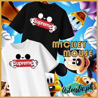 Mickey Mouse  12 SUPREME Tshirt High Quality Cotton Unisex 7 Colors Asia size