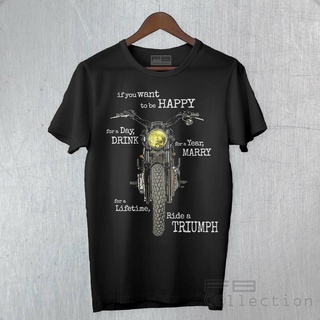 เสื้อยืดวินเทจเสื้อยืด พิมพ์ลาย triumph tiger rally speed triple Happy Ride to triumph วาฟเฟิล ของขวัญวันเกิด สําหรับผู้