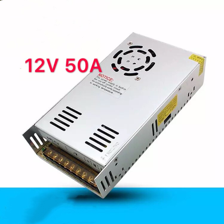 หม้อแปลงไฟฟ้า 220VAC 12VDC 50A 600W 9ช่อง POWER SUPPLY SWITCHING 12V 50A 60A กันฝน 720W