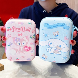 กล่องเก็บสายชาร์จ สายหูฟัง แบบแข็ง แบบพกพา ลาย Cinnamoroll Linabell น่ารัก