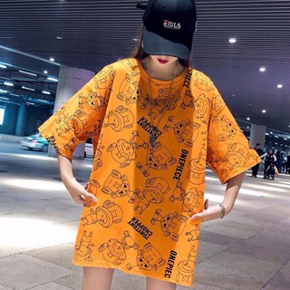 TNB COCO1 เสื้อเชิ้ตลาย107#Oversize-shirts แฟชั่นโอเวอร์ไซส์เกาหลี เสื้อเชิ้ตผู้หญิงแขนสั้น เสื้อเชิ้ตชีฟองวัยรุ่น