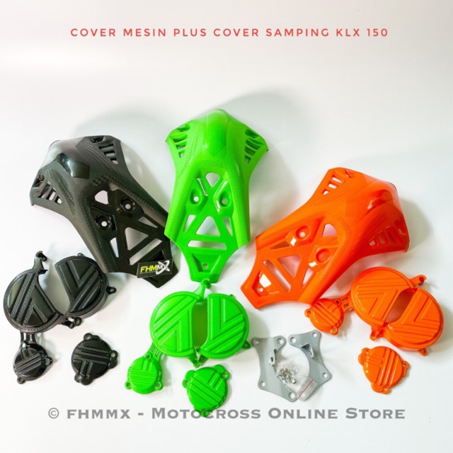 MESIN KLX 150 BF ชุดฝาครอบเครื่องยนต์ + KLX 150 BF ฝาครอบด้านข้าง