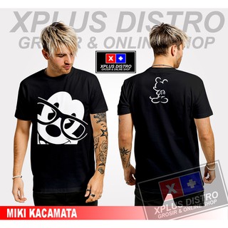 [100% Cotton] เสื้อยืดพิมพ์ลายการ์ตูน DISTRO MIKI Glass สําหรับผู้ชาย