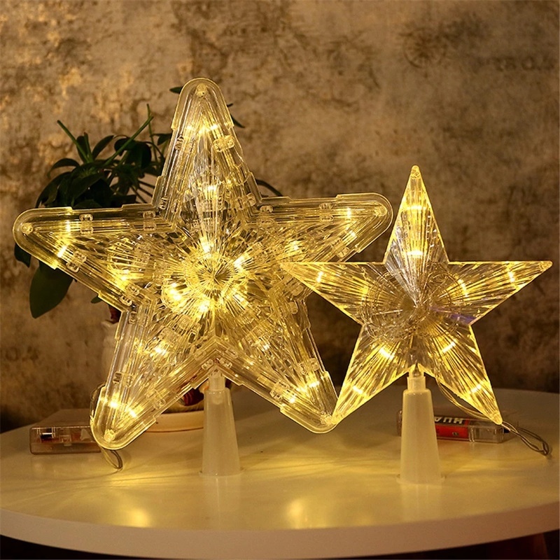【คลังสินค้าพร้อม】[1 ชิ้น][ไฟ LED ต้นคริสต์มาส 1 ชิ้น] [คริสต์มาส LED Star Fairy Night Light โคมไฟห้าแฉก ] [ไฟลวดทองแดงที่ใช้พลังงานจากแบตเตอรี่ Starry Fairy ] [เครื่องประดับแขวนตกแต่งคริสต์มาส]