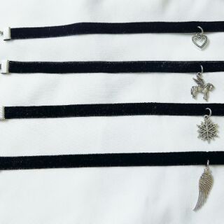 Velvet Choker with Tiny Charm #fairytale