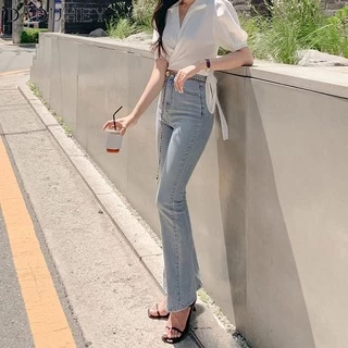 DaDuHey (7 COLORS) Women Bootcut Jeans Pant For women Good quality [Ready Stock]