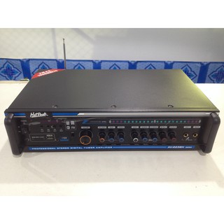 เครื่องขยายเสียง Amplifier HotRock AV-2238H 289A FM radio BT Bluetooth USB SD card Power Supply 220 V AC DC 12 V Power 3