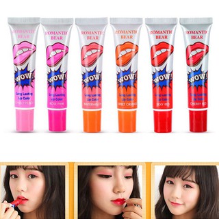 ลิปกลอสแบบลอกออก สีสด กันน้ำ 6 สี