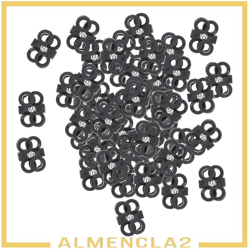 ALMENCLA2 50PCS Quick Shoelace Lock Shoe Strings Cord Fastener Buckle ...