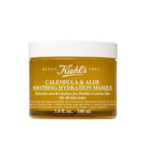 Kiehls Calendula &amp; Aloe Soothing Hydration Masque 14ml. มาส์กสูตรใหม่ของคีลส์ที่มีกลีบดอกคาเลนดูล่าเก็บด้วยมือเป็นส่วน