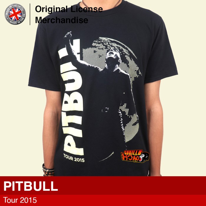 KATUN เสื้อยืดผ้าฝ้ายผู้ชาย Unisex Original Music Band PITBULL Tour 2015