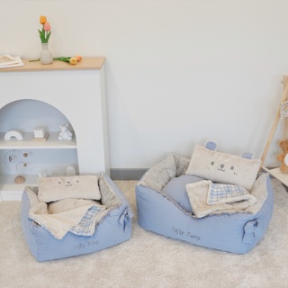 Nifty Fairy Pet Kennel (Baby Blue Teddy) ที่นอนสุนัข ที่นอนแมว แนวเกาหลี พร้อมส่ง