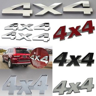 🔥รถโลหะ 3D 4x4 Displacement Badge รถบรรทุกรถยนต์สติกเกอร์ตกแต่งสติกเกอร์ตกแต่ง