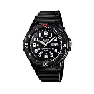 Casio Standard Men นาฬิกาข้อมือผู้ชาย สีดำ สายเรซิ่น รุ่น MRW-200H-1B