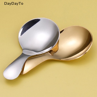 Daydayto ช้อนกาแฟ ชา ไอศกรีม สเตนเลส ด้ามจับสั้น น่ารัก สําหรับเด็ก