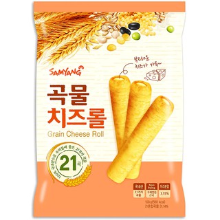 Samyang Grain Cheese Roll 80g ซัมยัง เกรน ชีส โรล ธัญพืชอบกรอบสอดไส้ชีส คริสปี้โรล Grain Crispy Roll ชีสโรล