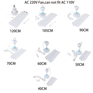 220V 15.7 to 47.2 inch Ceiling Fan Mute Electric Hanging Fan for Dining Room Bed
